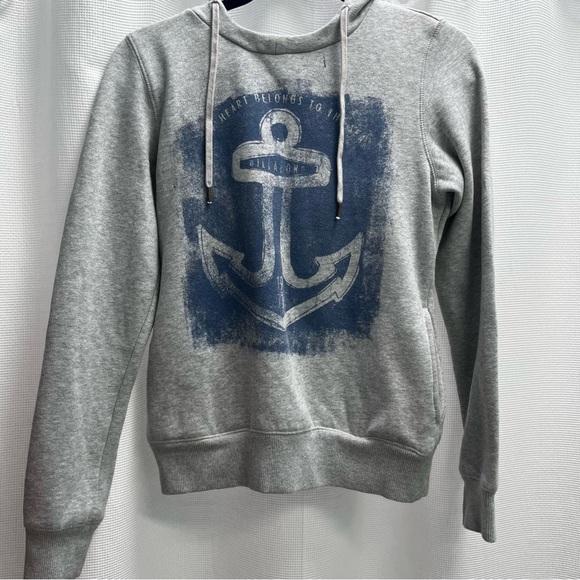 Billabong Other - Billabong Youth Gray Nautical Anchor Hoodie Sweatshirt Size 8